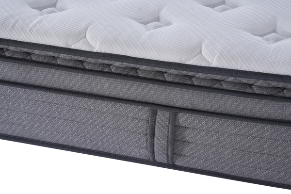 Gray and white mattress on a white background