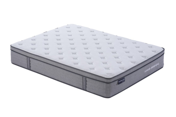 Gray mattress on a white background