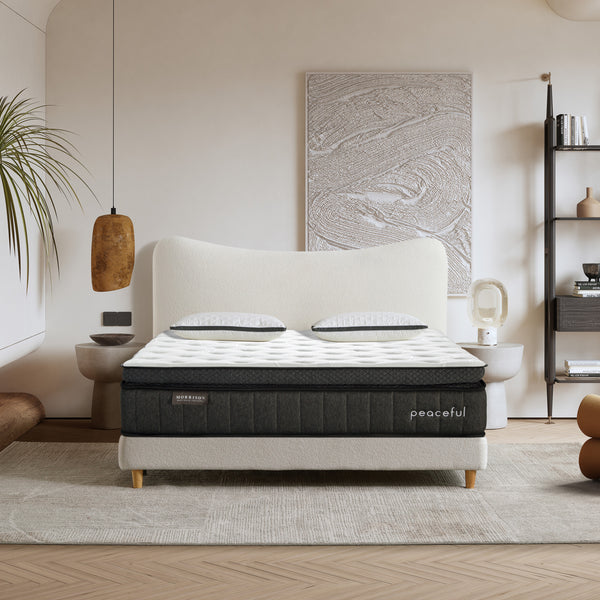 Morrison Peaceful Mattress by Morrison Mattress Factory - Air-Memory Foam & Open-Cell Hyper-Soft Foam - Temperature reduction - Charcoal Infused Bamboo Fibre - Gel Infused Memory Foam - Air-Flow Foam
