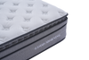 Gray mattress with 'GOOD MORNING' branding on a white background
