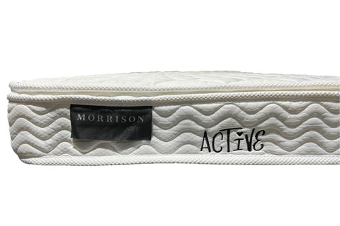 Morrison Active Mattress - Morrison Mattress Factory Basics Range - Medium Firm Pillowtop Mattress - label close up